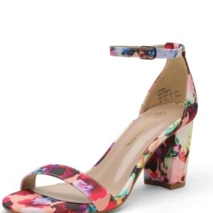 Dream Pairs Pink and Red Heeled Sandals